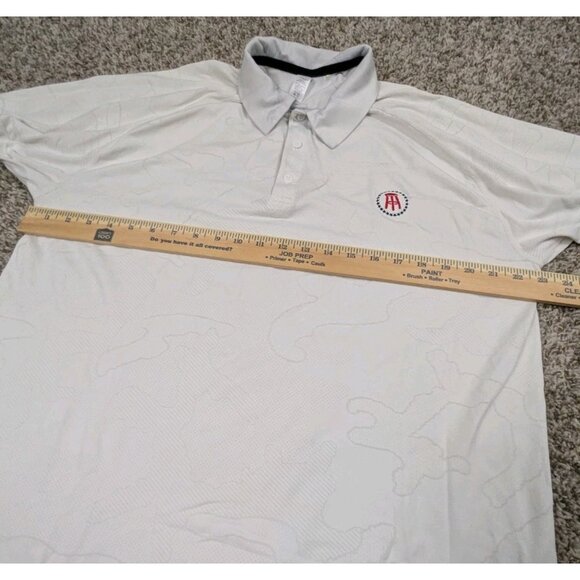 UNRL Golf Polo Shirt Mens XL White Camo Print Barstool Sports Performance - Picture 7 of 8